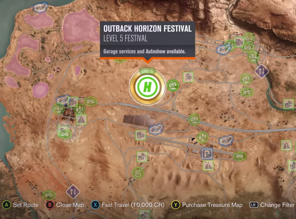 Where is Horizon 3 festival site in Forza Horizon 5?