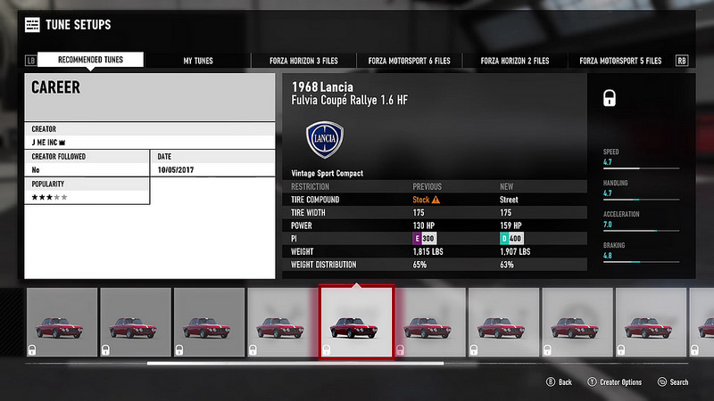 forza 5 tuning setups